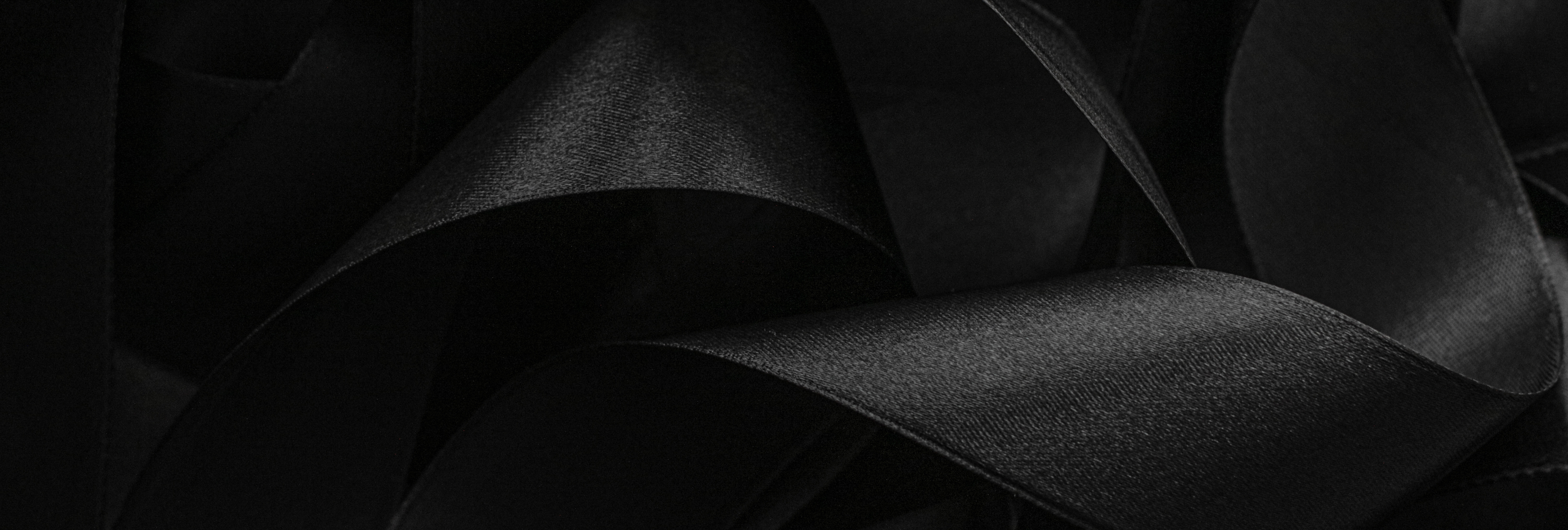 Black Silk Ribbon as Background, Abstract and Luxury Brand Design